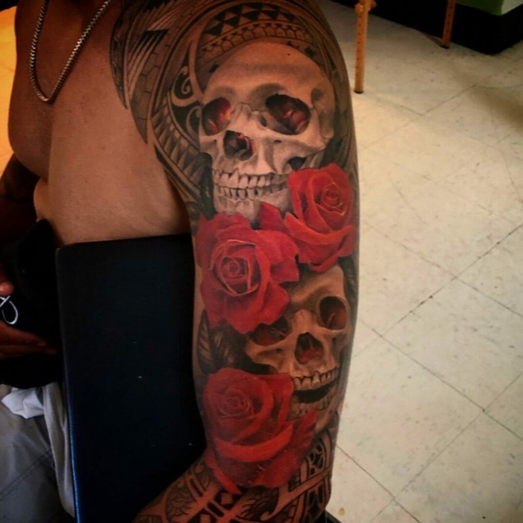 10 Best Skull And Rose Tattoo Ideas You Have To See To Believe! | Outsons | Men's Fashion Tips And Style Guides 1024_x_1024_jpg