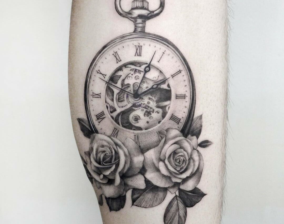10 Best Clock Flower Tattoo Ideas That Will Blow Your Mind! | Outsons | Men's Fashion Tips And Style Guides 850_x_1080_jpg