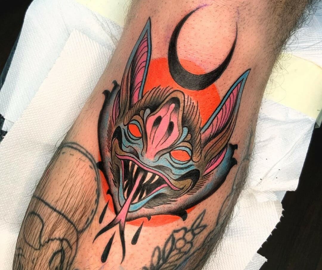 10 Best Neo-Traditional Bat Tattoo Ideas That Will Blow Your Mind! | Outsons | Men's Fashion Tips And Style Guides 905_x_1080_jpg