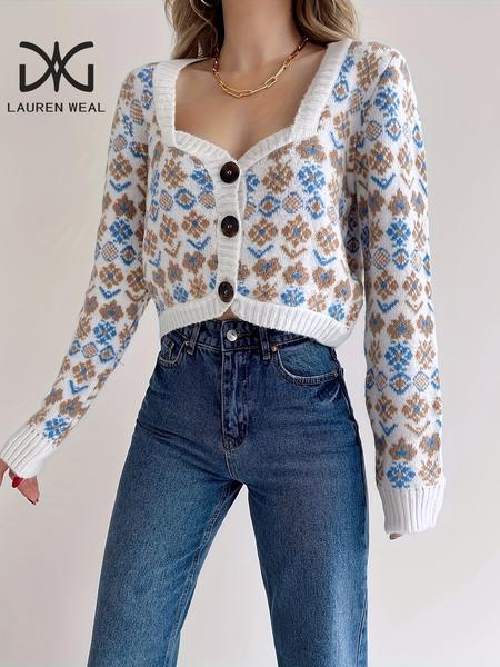 LAUREN WEAL Bohemian Cardigan, Front Angle