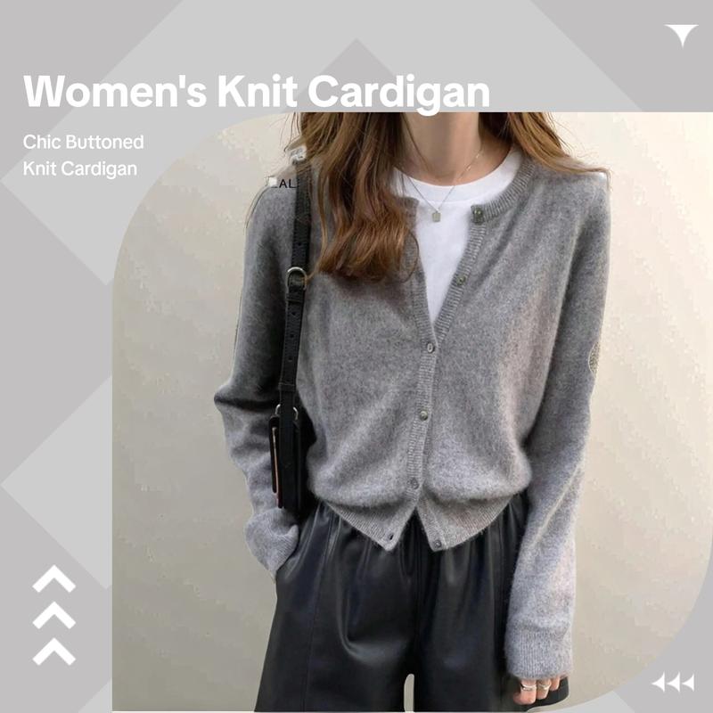 LAUREN WEAL Knitted Cardigan, Front Angle