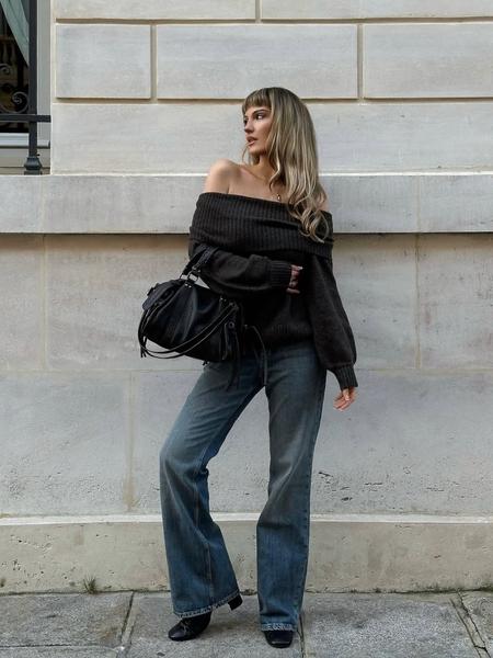 Off-Shoulder Oversized Sweater, Detail View
