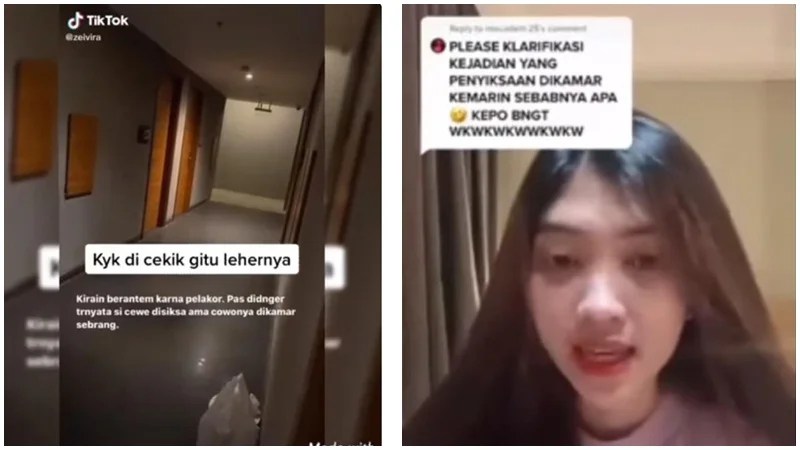 Viral Video Jeritan dan Tangisan Seorang Wanita Disiksa di Hotel oleh  Pasangannya