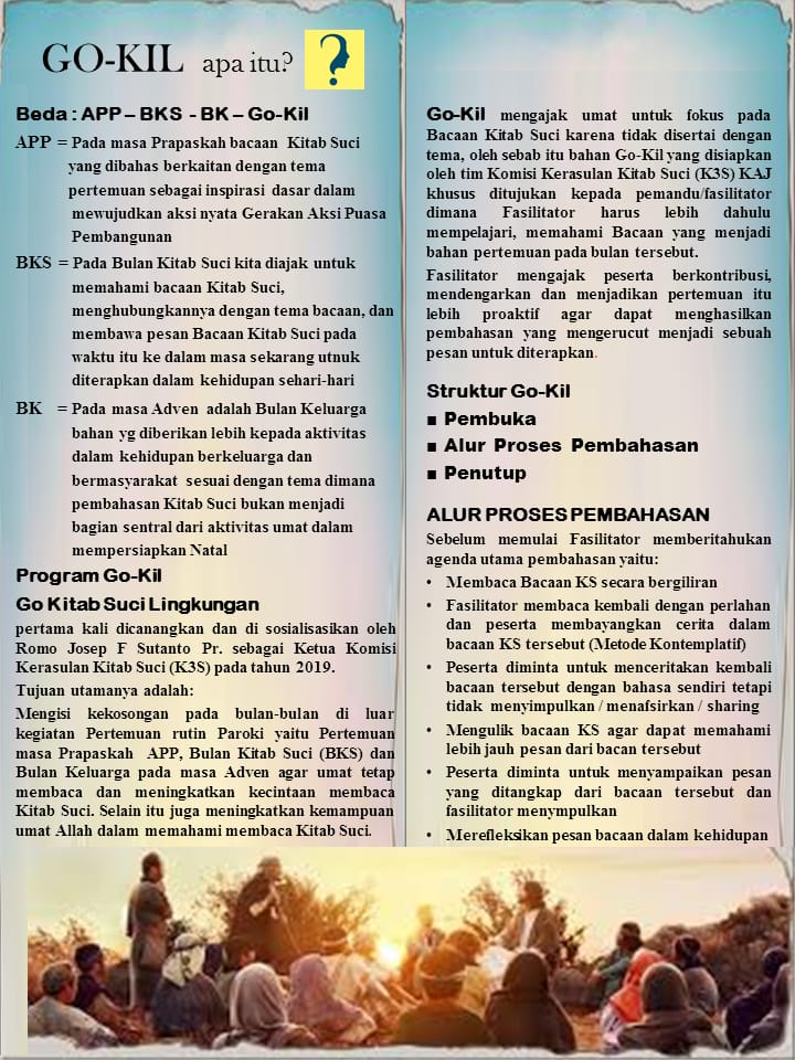 GO-KIL (Go Kitab Suci Lingkungan) - Paroki Duren Sawit