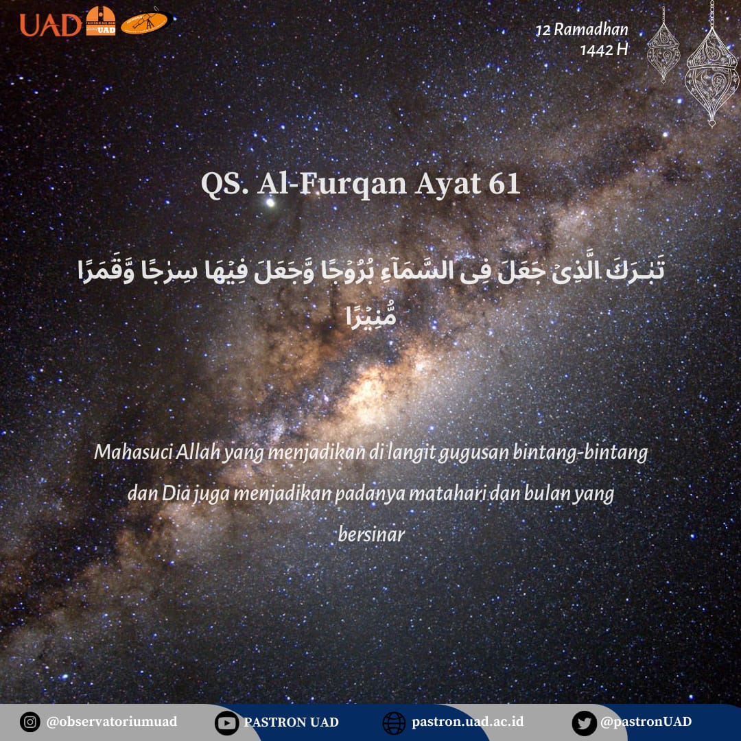 Kajian Ayat-ayat Kauniyah” Astronomi ” Ramadhan hari ke-Duabelas – Pusat Studi Astronomi