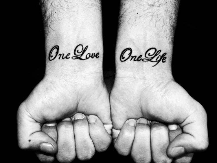 Mini Tattoos On Twitter: "One Love One Life Http://T.co/Um671N6Kdb" / Twitter 562_x_750_jpg