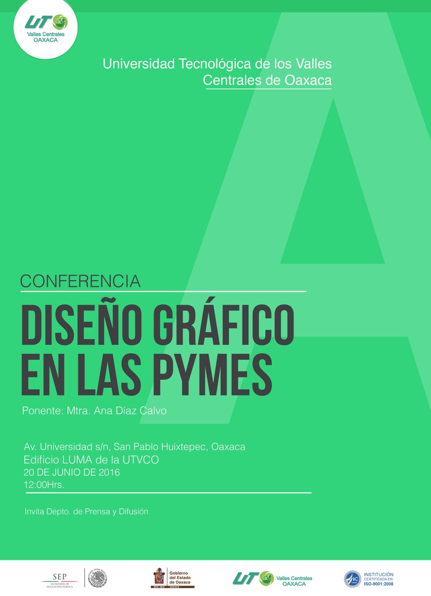 Utvco On Twitter Te Invitamos A Participar En La Conferencia Diseno Grafico En Las Pymes 20 De Junio 12 Horas