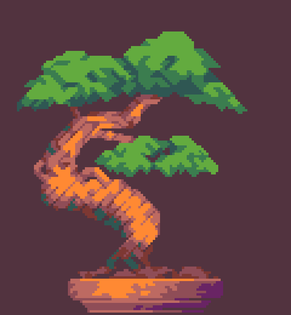Strunter On Twitter A Bonsai Tree In Pixel Art Bonsai Pixel Pixel Dailies Pixelart