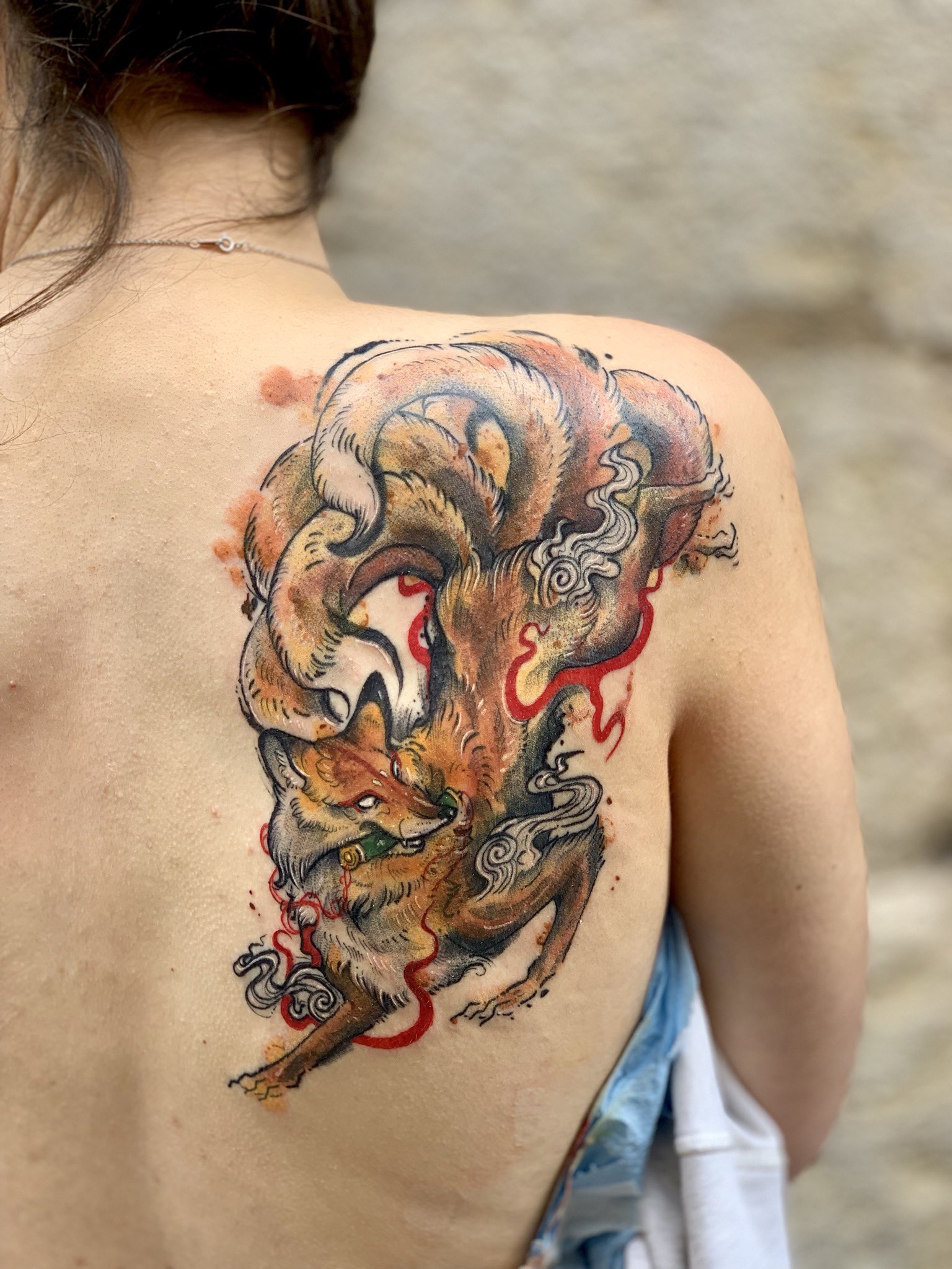 Rubis Firenos - Illustrations&Tattoos No Twitter: "Kitsune - More Traditional Inspired Irezumi. This One Is Also My Fav Piece Of This Year. M #Kitsune #Fox #Foxes #Ink #Inks #Inked #Tattoo #Tattoos #Tattooed # 2048_x_1536_jpg