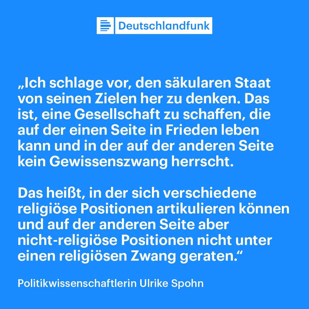 Deutschlandfunk On Twitter Es Herrscht Eine Gewisse Orientierungslosigkeit Daruber Welche Rolle Religion In Der Gesellschaft Spielt Sagt Die Politologin Ulrike Spohn Es Musse Ein Austausch Der Religionen Moglich Sein Ohne Dass Diese