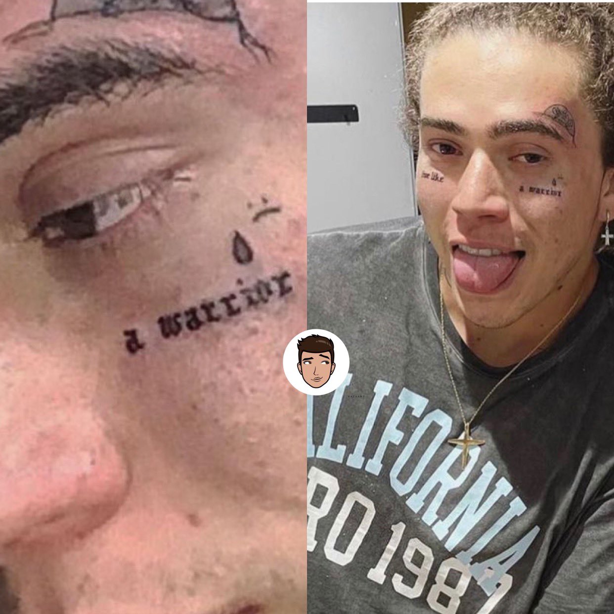Garoto Do Blog On Twitter: "Whindersson Tatuou : “ Live Like A Warrior “ No Rosto, A Tatuagem Significa : “ Viva Como Um Guerreiro”, Ela Refere Ao Seu Filho João Miguel 1242_x_1242_jpg
