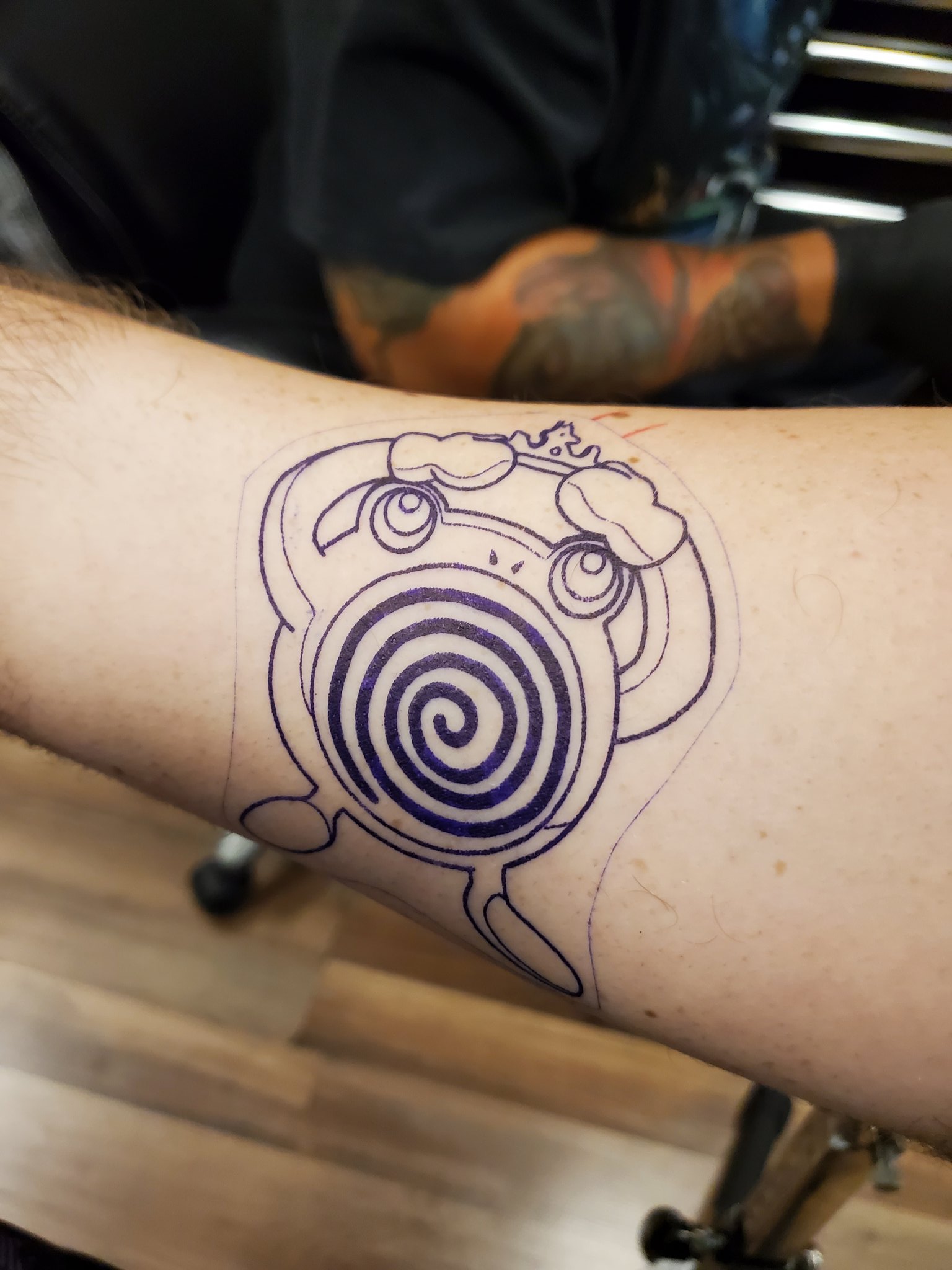 Michael Jordan On Twitter: "Here Is The Tattoo!! It Is Poliwhirl From Pokemon If You Don't Know Who He Is. Thank You Tommy For This 1 Tattoo Down Many More To Go! # 2048_x_1536_jpg