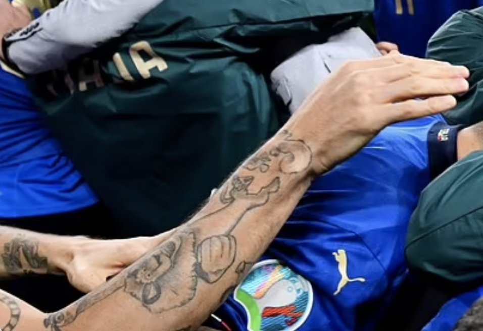 Paul Gilbey On Twitter: "Well Done Italy Etc But More Importantly Can Someone Who Knows About Football Tell Me Which Italian Player Has A Full Tattoo Sleeve Of The Characters From Madagascar? 656_x_956_jpg