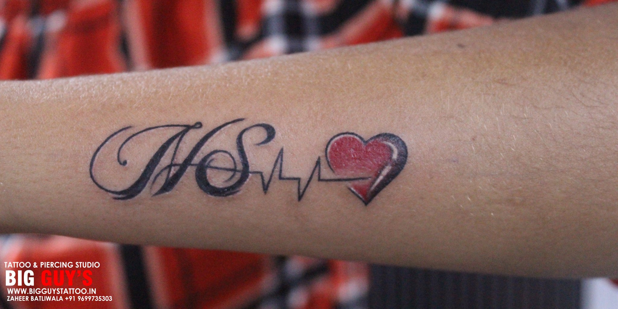 Mumbaitattoostudio Su Twitter: "Ns Tattoo With The Red Heart. Done By Tattoo & Piercing Studio. Big Guys Tattoo Studio. Mumbai Tattoo Supply. Contact Us On 9699735303 / 9029993269 #Tattoo #Tattoos #Tattedup #Tattooedmodel # 1024_x_2048_jpg