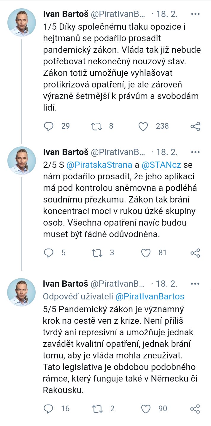 Demokraticka Opozice عÙ٠تÙÙØªØ± Senatori Piratu Stan A Ods Podavaji Ustavni Stiznost Na Pandemicky Zakon Ano Ten Pandemicky Zakon Ktery Si Protlacila Opozice A Byl Dokonce Prijat Ve Zneni Schvalenem Senatem Https T Co Cncxpmooxz