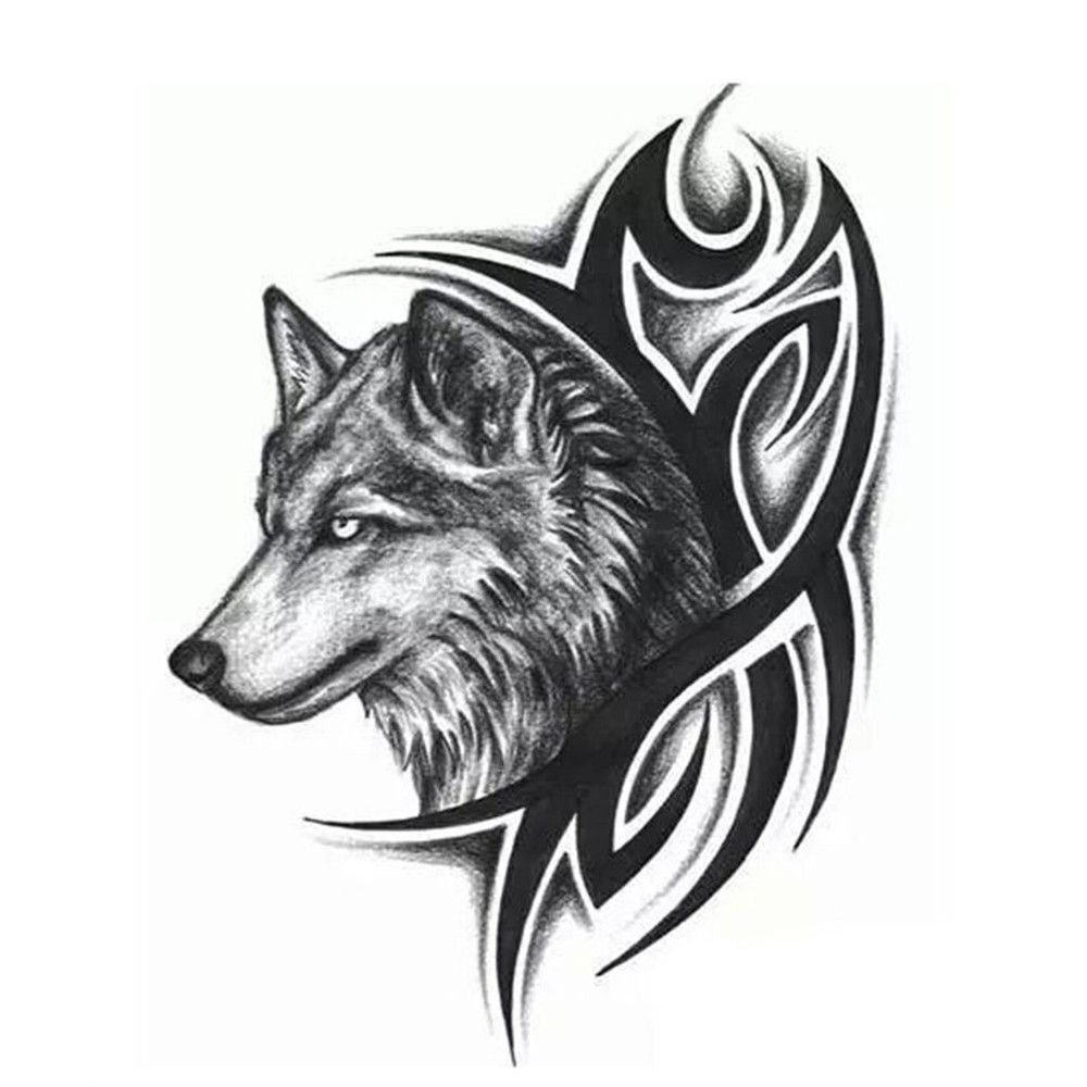 Tattoos Wolf Head - Best Price In Singapore | Lazada.sg 1000_x_1000_jpg