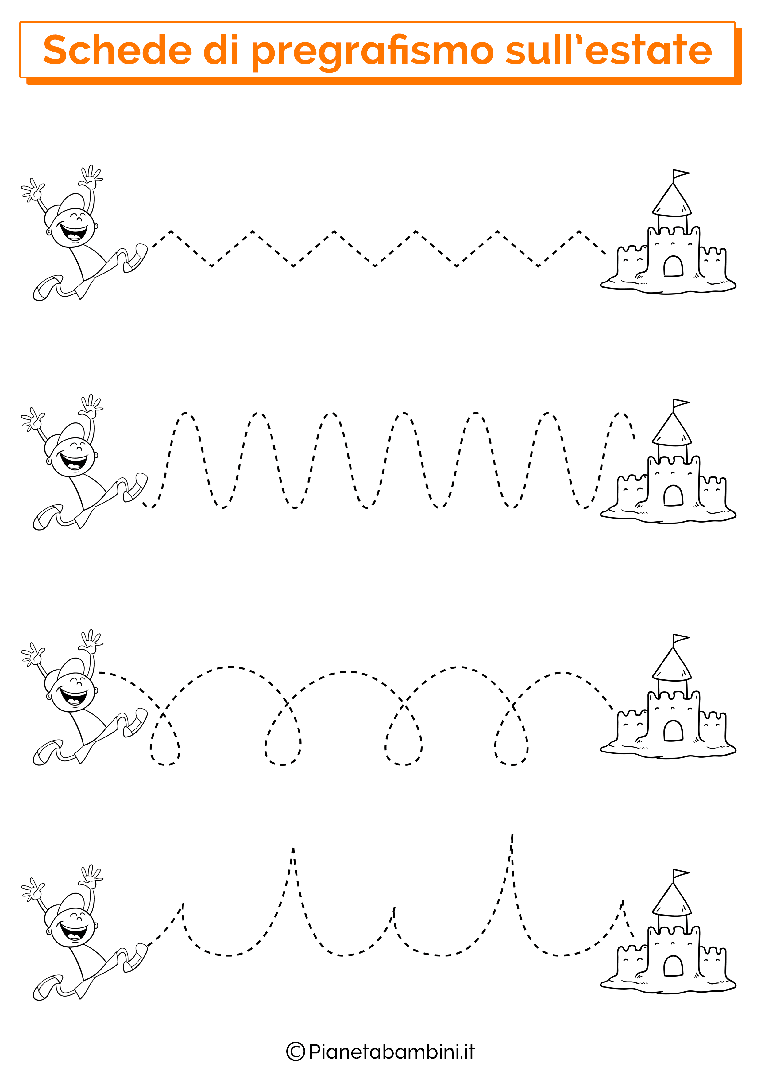 Schede Di Pregrafismo Sull'estate Per La Scuola Dell'infanzia | Pianetabambini.it 3508_x_2480_png
