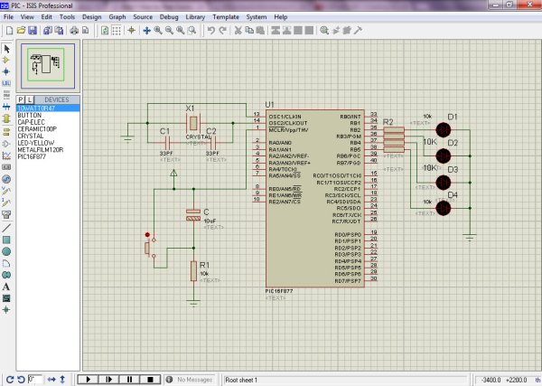 Microcontroller Based Mini Project Circuit Diagram
