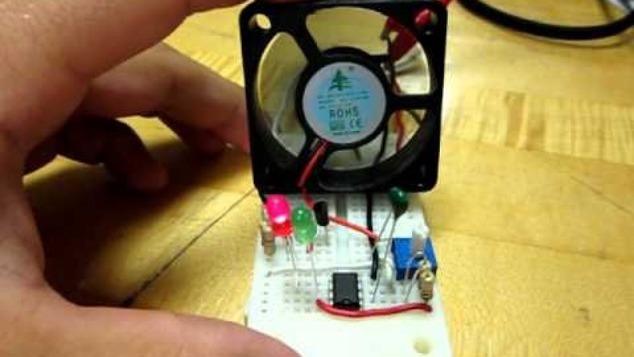 Temperature Controlled Dc Fan Using Microcontroller Circuit Diagram