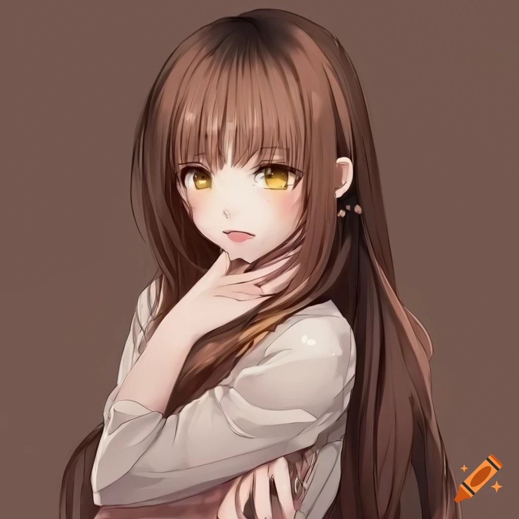 Top 32+ Stock Images anime girl with brown hair and yellow eyes Full HD, 2k, 4k