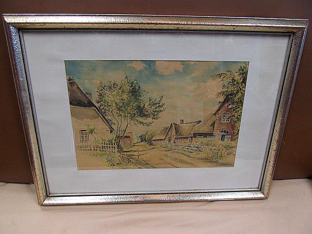 Original Aquarell Reetdachhauser In Keitum Sylt Von Hoffmann Heinz Xx Jhd 1946 Signed By Author S Kunst Nbsp Nbsp Grafik Nbsp Nbsp Poster Antiquariat Friederichsen