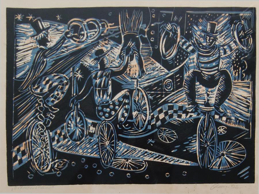 Expressionist Holzschnitt V Thomas Durr Cirkus Von Thomas Friedemann Durr Signatur Des Illustrators Kunst Nbsp Nbsp Grafik Nbsp Nbsp Poster Hanno Bottcher