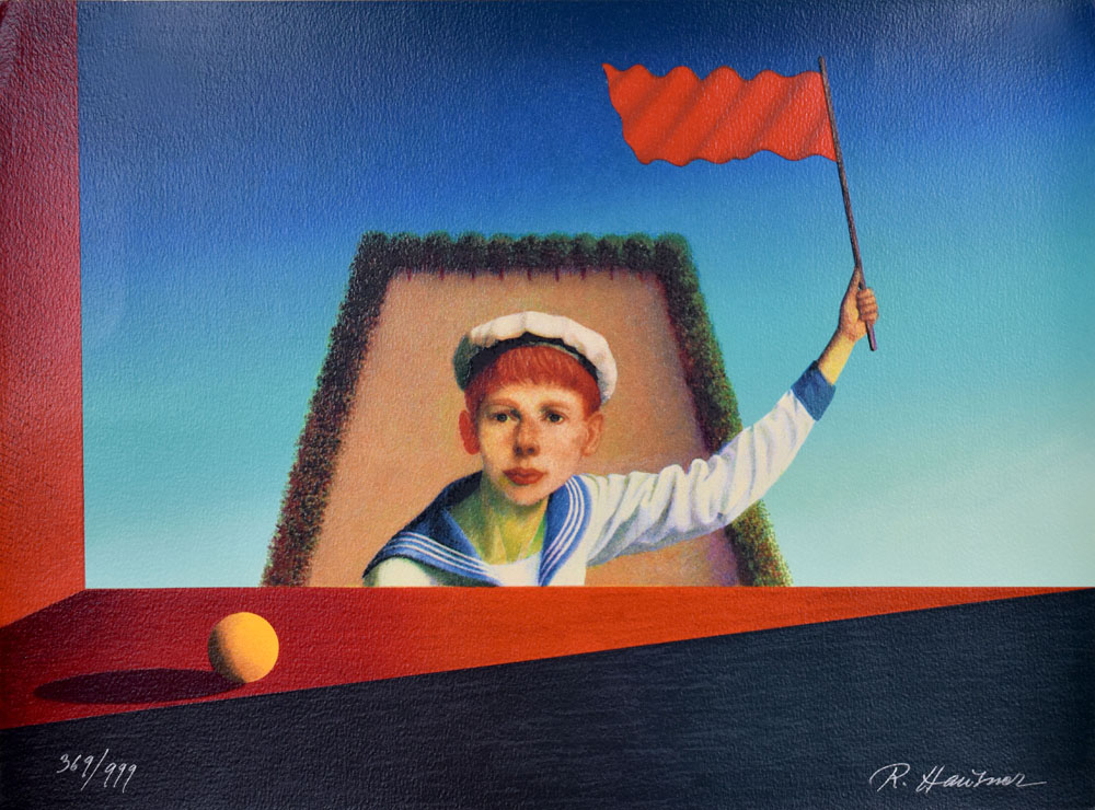 Adam Zuversichtlich 1976 Signierter Original Farbsiebdruck Signed Original Colored Silkscreen By Hausner Richard Signed By Author S Art Nbsp Nbsp Print Nbsp Nbsp Poster Antiquariat Lenzen