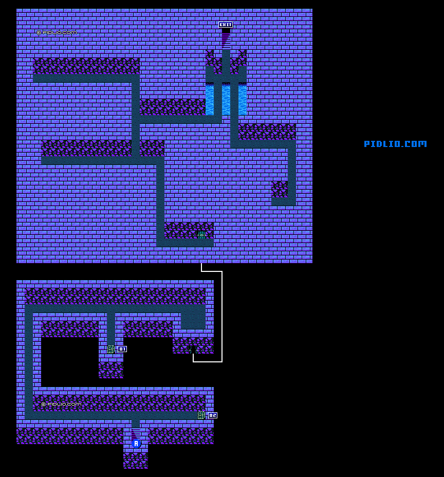 FF3攻略：ドーガの洞窟のマップ ─ 全マップ完備／リメイク版対応：ファイナルファンタジー3攻略 ─ ピドリオ.com