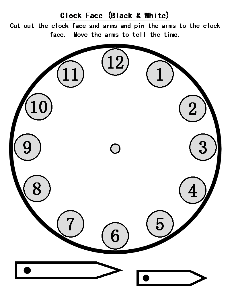 Blank Clock Worksheets