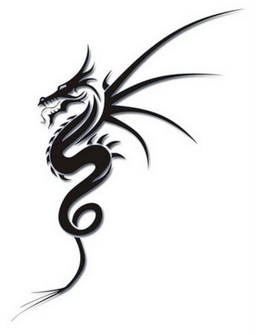 Simple Tribal Dragon Tattoo Designs Free Image Download 654_x_500_jpg