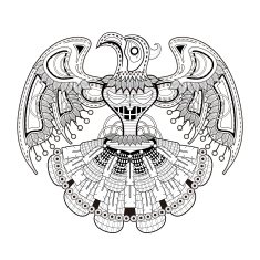 Mystery Bird Totem Coloring Page N2 Free Image Download 235_x_235_jpg