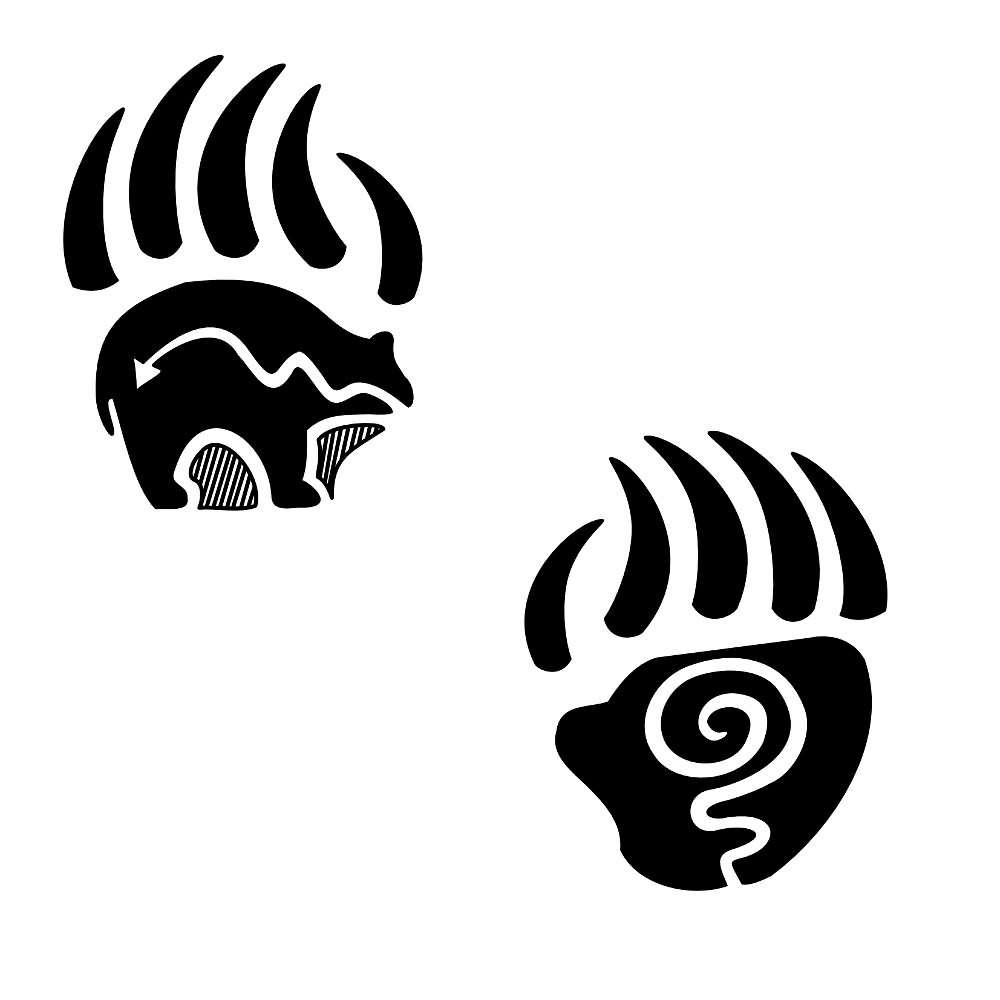 Native American Bear Paw Tattoo Drawing Free Image Download 1000_x_1000_jpg