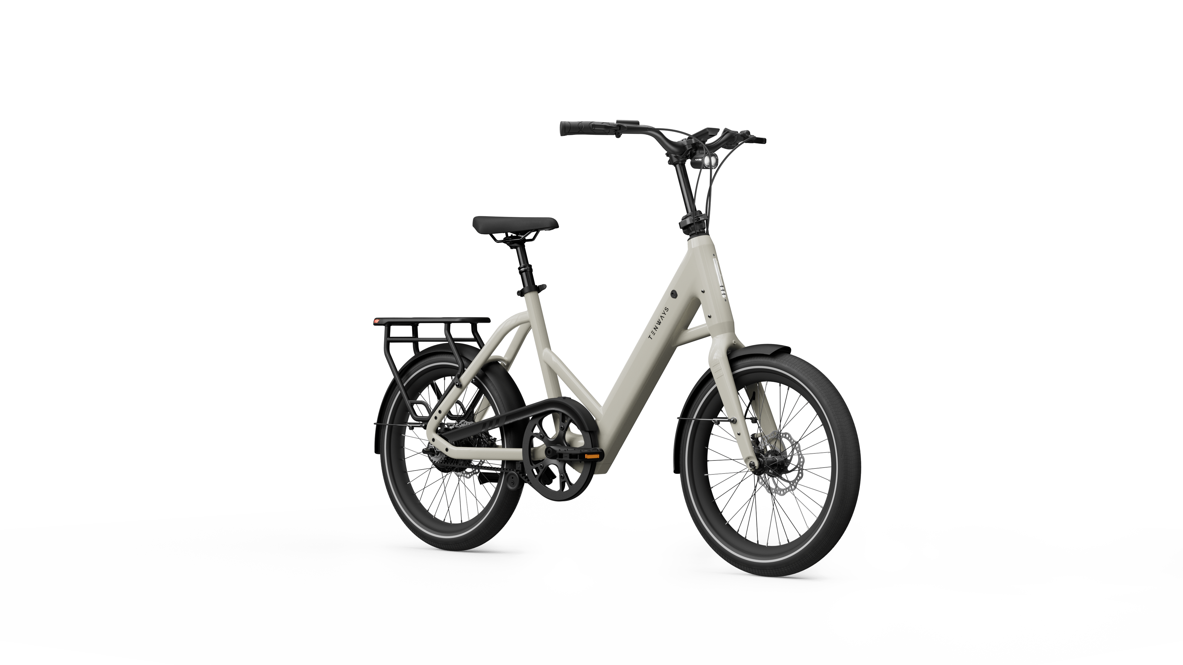 Tenways’ compact e-bike twists and folds to go flat
