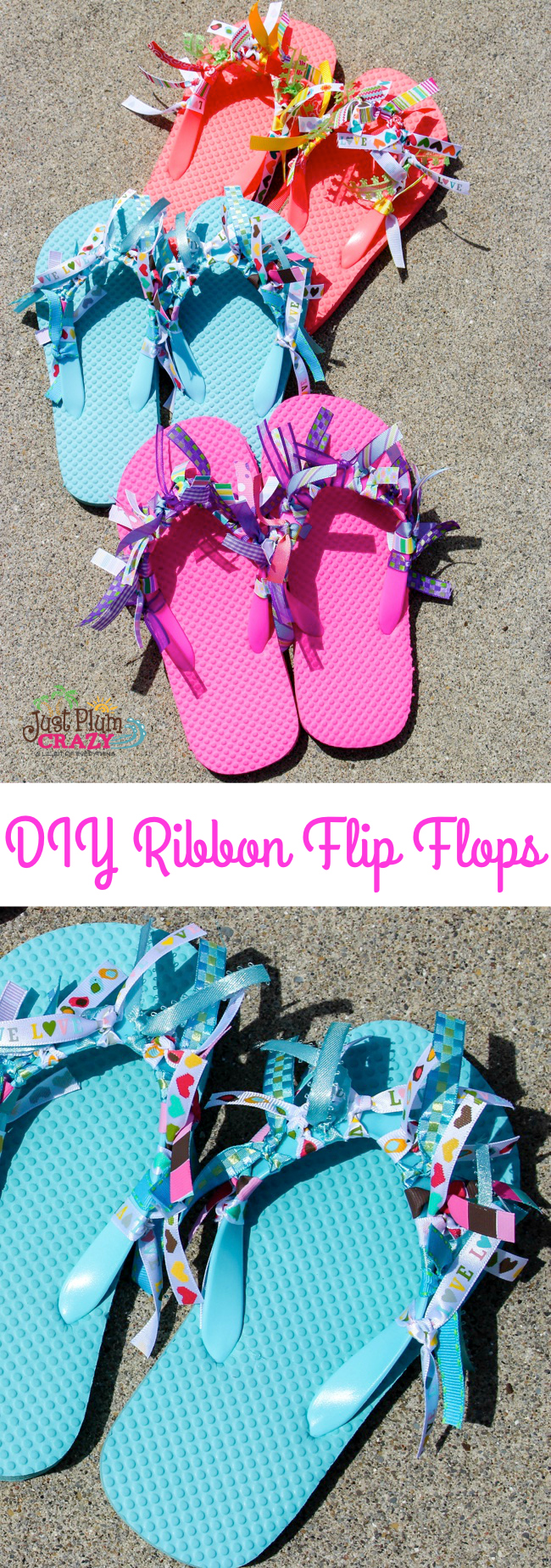 Ribbon flip flops
