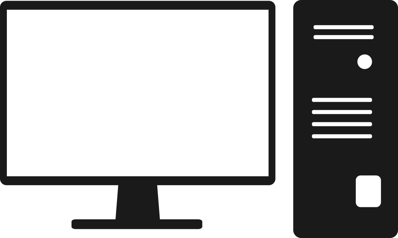 desktop monitor vector