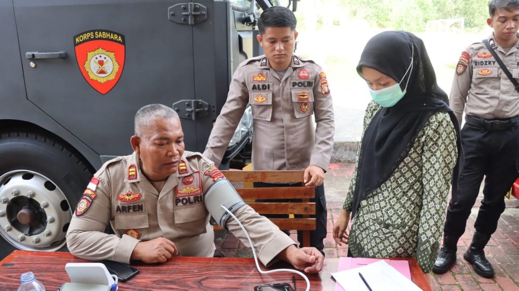 Polres Lingga Gelar Pemeriksaan Kesehatan Rutin Personel Samapta