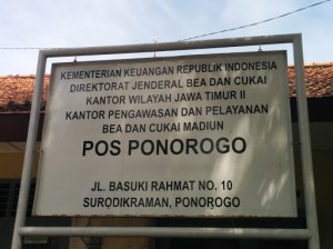 Direktorat Jenderal Bea Dan Cukai Pos Ponorogo