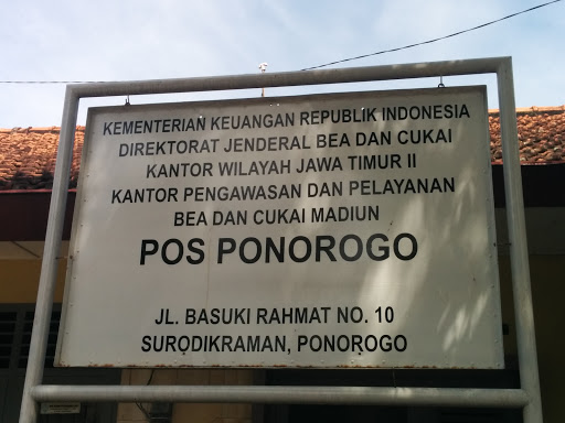 Direktorat Jenderal Bea Dan Cukai Pos Ponorogo