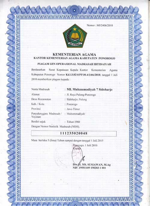 MIS MUHAMMADIYAH 7 SIDOHARJO