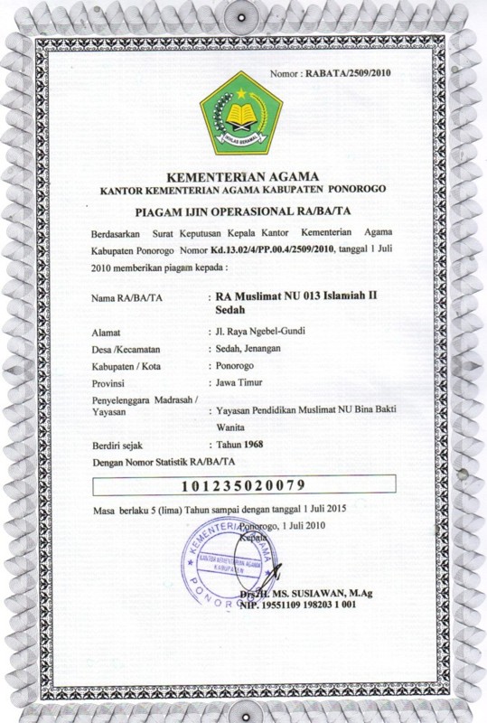 RA MUSLIMAT NU 013 ISLAMIYAH II SEDAH