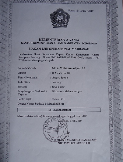 MTSS MUHAMMADIYAH 10
