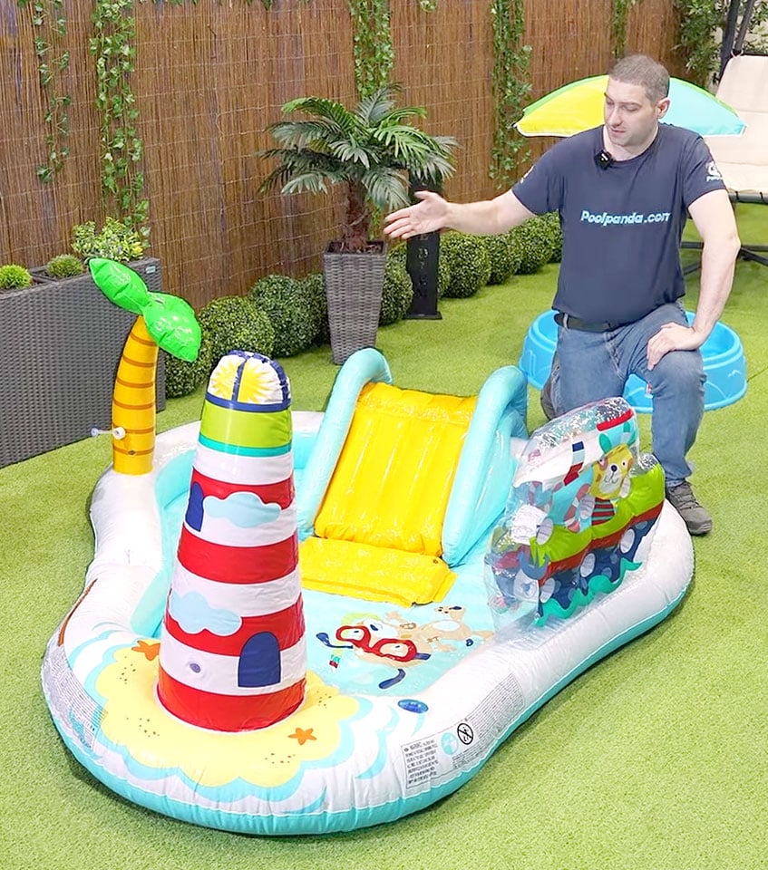 kinderplanschbecken mit rutsche