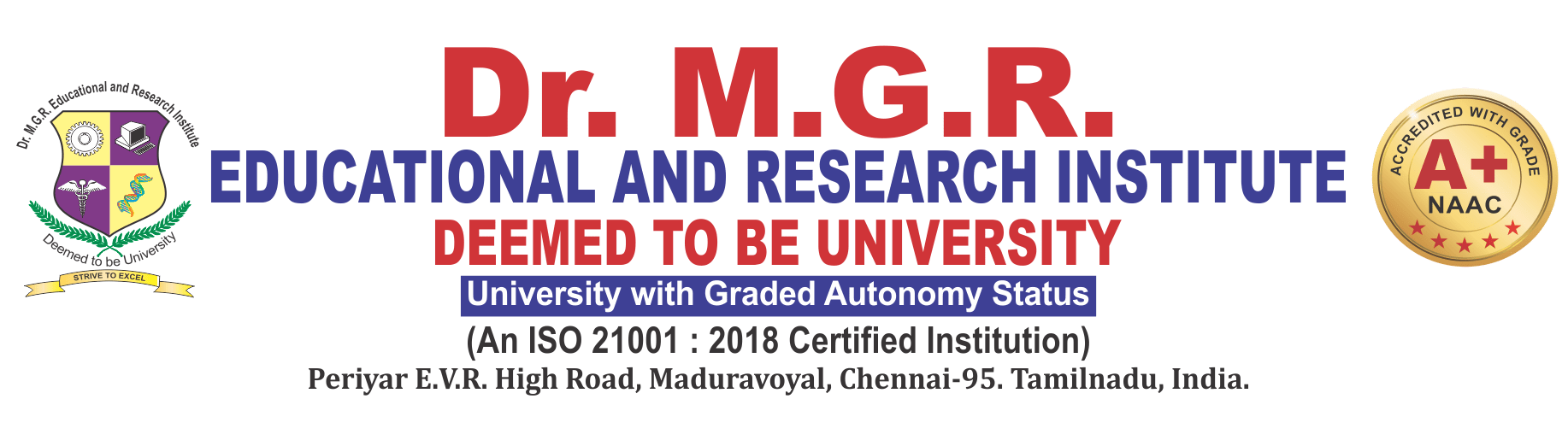 Dr M G R Educational And Research Institute
