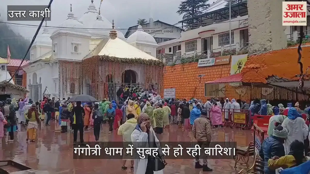 Raining Since Morning In Gangotri Dham, A Long Queue Has Been Formed For Darshan Amidst Drizzle – Amar Ujala Hindi News Live