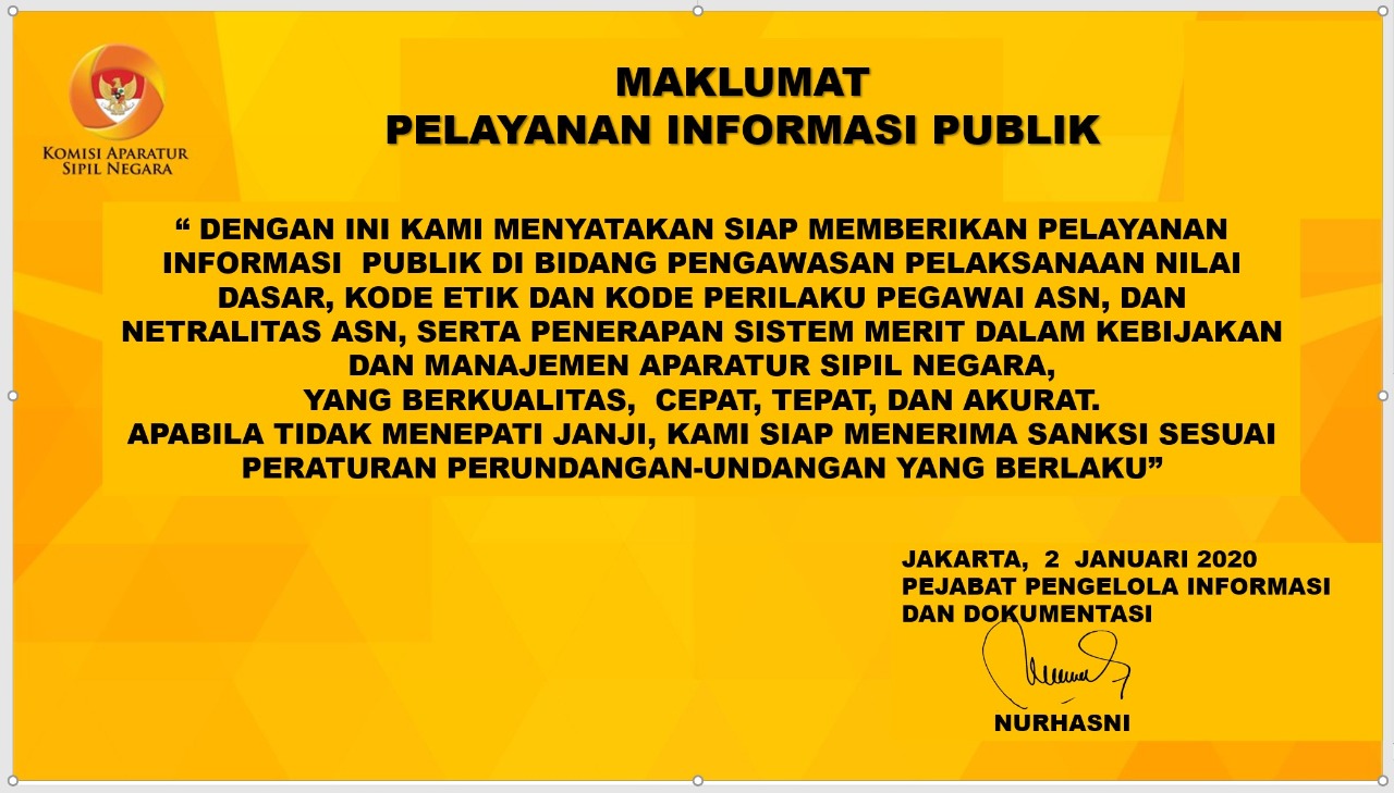 Maklumat Pelayanan – PPID KASN
