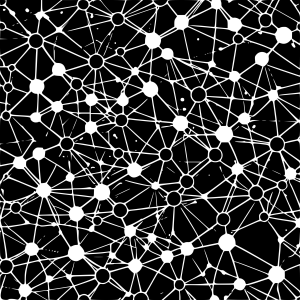 SVG black and white background with a lot of dots