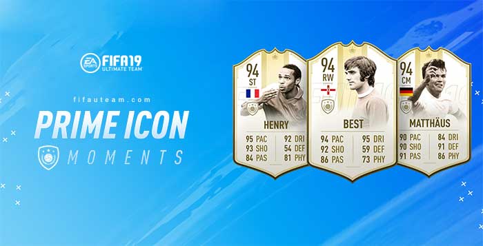 Momentos Prime Icons Para Fifa 19 Ultimate Team