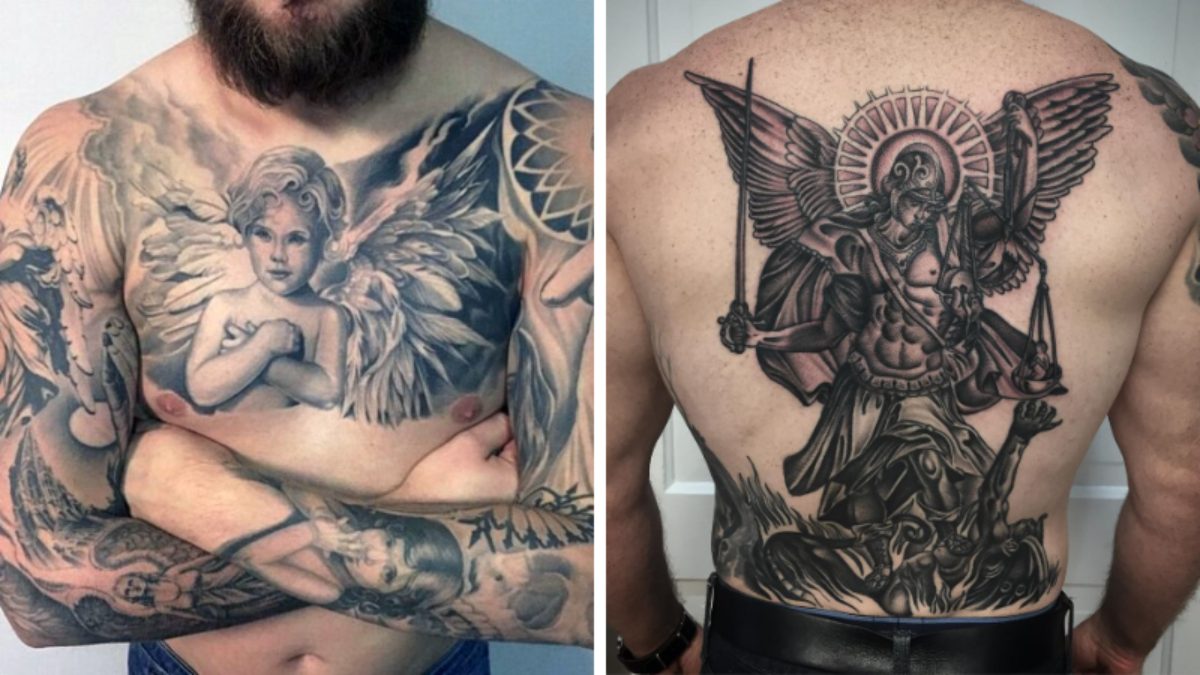25 Angel Tattoo Designs For Men Of Faith 675_x_1200_jpg