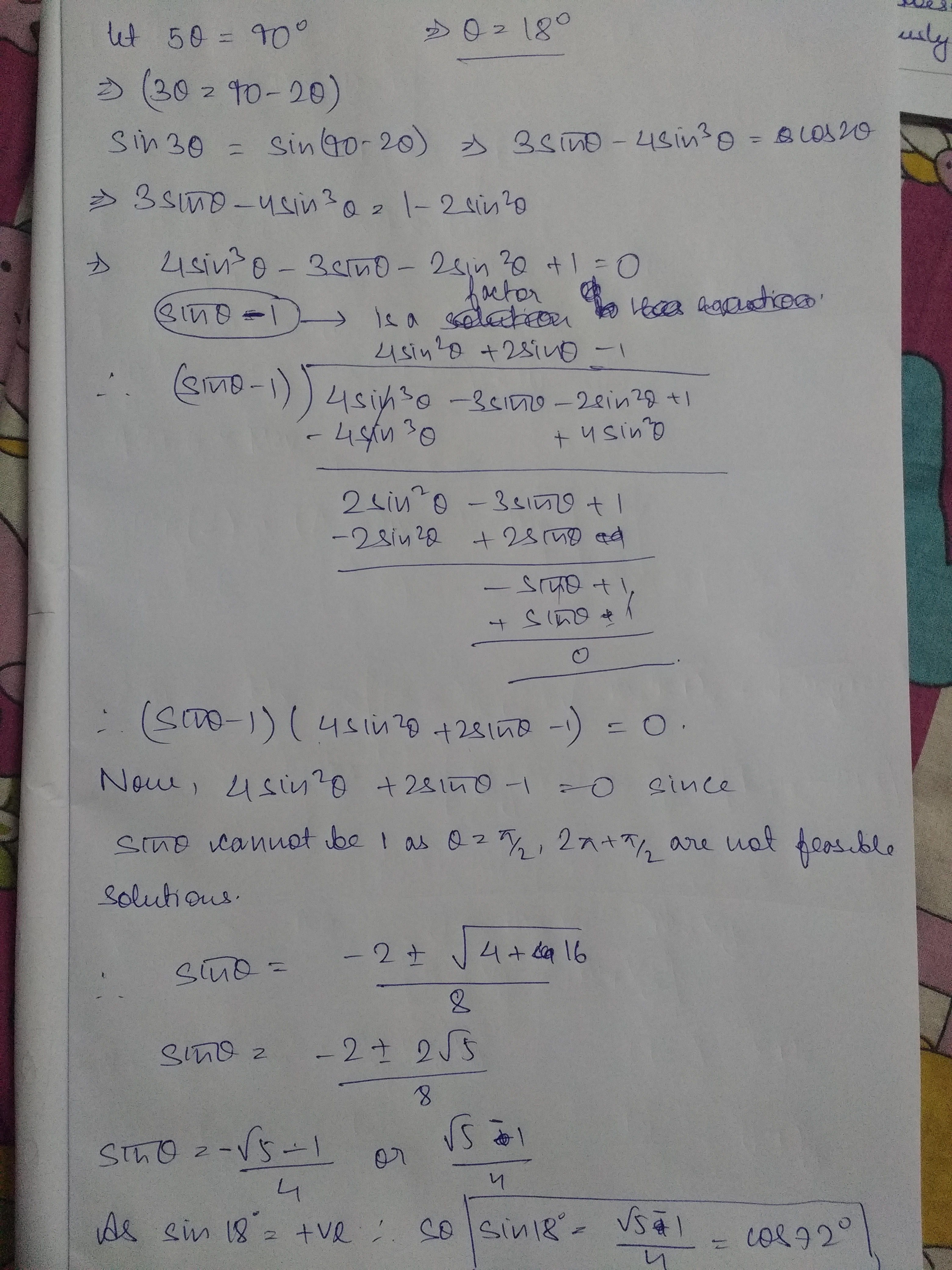 What is the value of cos 72? - Quora