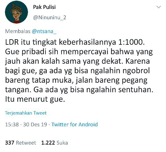 Mengapa hubungan jarak jauh tidak akan bertahan lama dan cenderung  berbahaya karena akan ada orang ketiga pada hubungan tersebut? - Quora